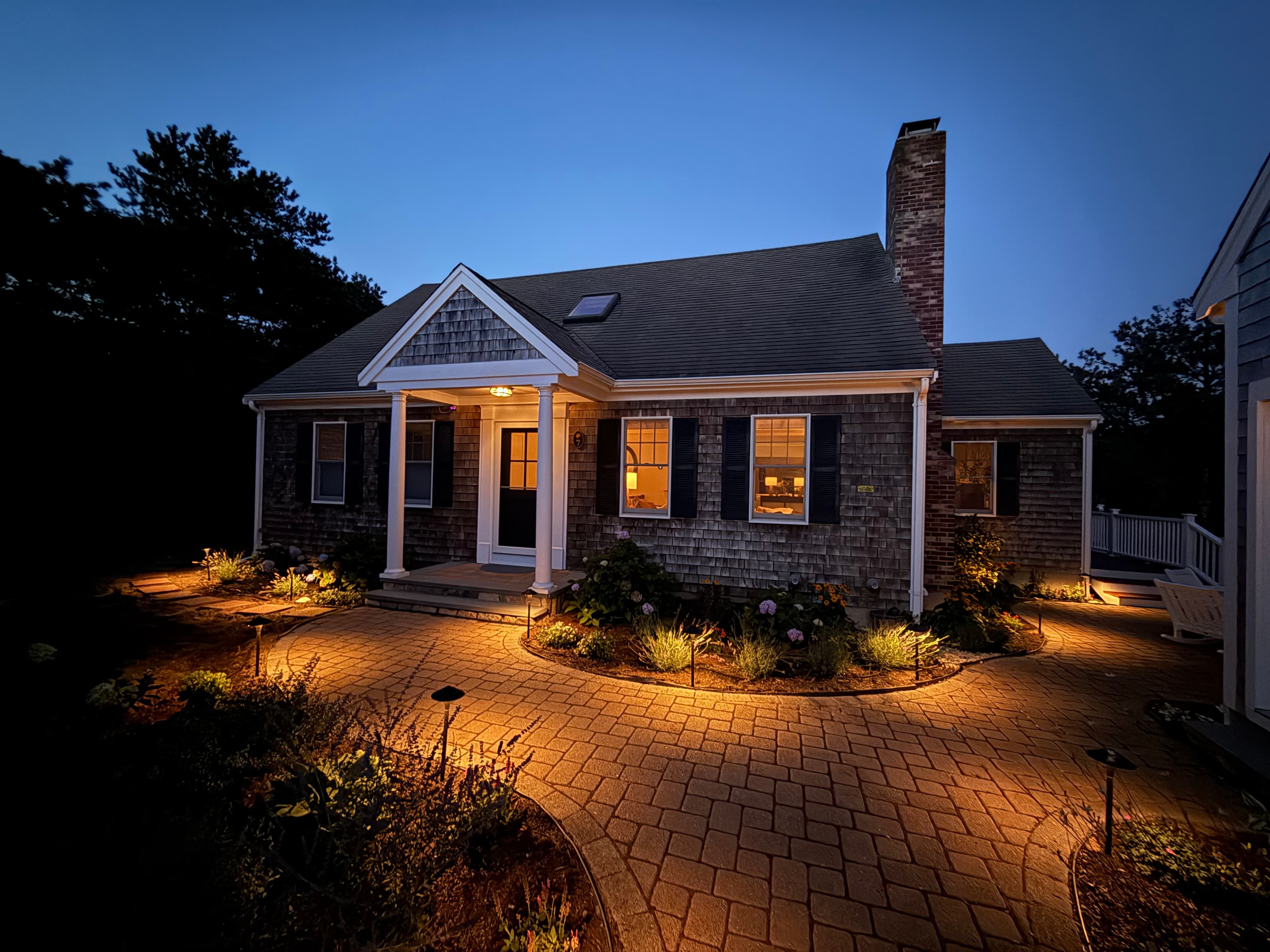 Casa de los Pinos at twilight